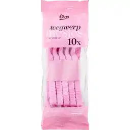 Etos Etos Wegwerpmesjes Met Vaste Kop Roze 10 stuks aanbieding