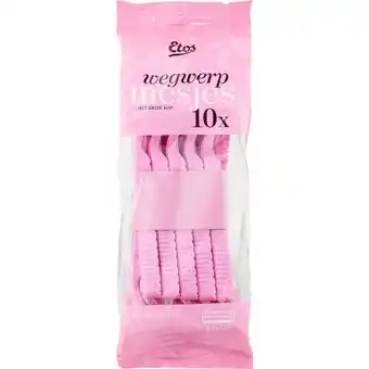 Etos Etos Wegwerpmesjes Met Vaste Kop Roze 10 stuks aanbieding