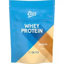 Etos Etos Whey Protein Eiwitpoeder Vanille 510 GR aanbieding