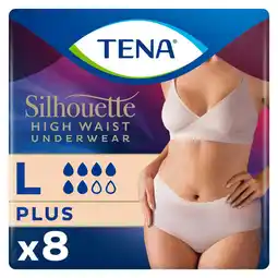 Etos TENA Silhouette Plus High Waist Wegwerpbroekjes Crème L 8 stuks aanbieding