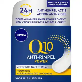 Etos NIVEA Q10 Power Anti-Rimpel Nachtcrème 50 ML aanbieding