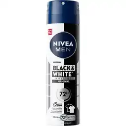 Etos NIVEA MEN Black & White Invisible Original Deodorant Spray 150 ML aanbieding