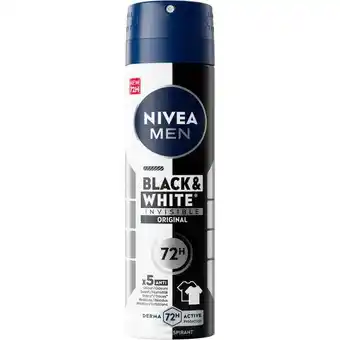 Etos NIVEA MEN Black & White Invisible Original Deodorant Spray 150 ML aanbieding