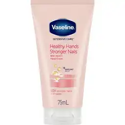 Etos Vaseline Intensive Care Healthy Hands & Stronger Nails Handcrème 75 ML aanbieding