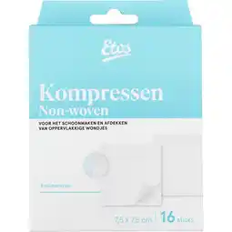 Etos Etos Gaaskompressen 7,5 x 7,5 16 stuks aanbieding
