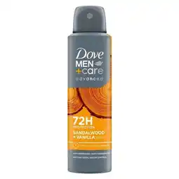 Etos Dove Men+Care Sandalwood + Vanille Deodorant Spray 150 ML aanbieding