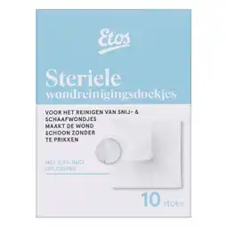 Etos Etos Steriele Wondreinigingsdoekjes 10 doekjes aanbieding