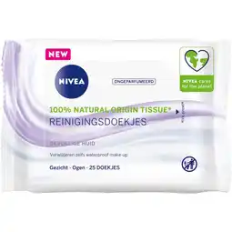 Etos NIVEA Sensitive Reinigingsdoekjes 25 stuks aanbieding