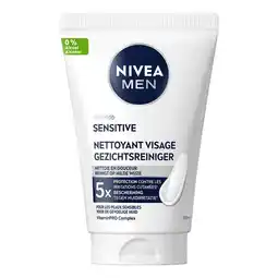 Etos NIVEA MEN Sensitive Face Wash 100 ML aanbieding