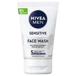 Etos NIVEA MEN Sensitive Face Wash 100 ML aanbieding