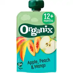 Etos Organix Bio Knijpfruit Appel, Perzik, Mango aanbieding