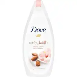 Etos Dove Caring Bath Amandelmelk & Hibiscus Badcrème 450 ml aanbieding