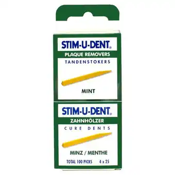Etos Stim-u-dent Mint Tandenstokers aanbieding