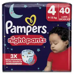 Etos Pampers Baby Dry Night Pants Luierbroekjes Maat 4 9-15 KG 40 Stuks aanbieding