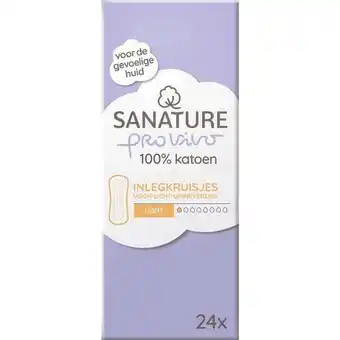 Etos Sanature Pro Vivo 100% Katoenen Incontinentie Inlegkruisjes Light 24 stuks aanbieding