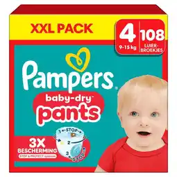 Etos Pampers Baby Dry Pants XXL Pack Luierbroekjes Maat 4 9-15 KG 108 Stuks aanbieding