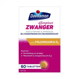 Etos Davitamon Compleet Zwanger met Extra Foliumzuur en Vitamine D3 60 Tabletten aanbieding