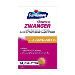 Etos Davitamon Compleet Zwanger met Extra Foliumzuur en Vitamine D3 60 Tabletten aanbieding