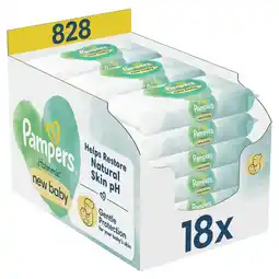 Etos Pampers Harmonie New Baby Billendoekjes 18x46 Stuks aanbieding