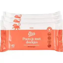 Etos Etos Poets je Toet Doekjes Plasticvrij 3x40 stuks aanbieding