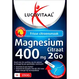 Etos Lucovitaal Magnesium 400mg Citraat 2GO aanbieding