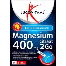 Etos Lucovitaal Magnesium 400mg Citraat 2GO aanbieding