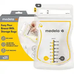 Etos Medela Moedermelkbewaarzakjes met schenktuit 25 stuks aanbieding