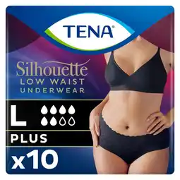 Etos TENA Silhouette Plus Low Waist Wegwerp Broekjes Zwart L 10 stuks aanbieding
