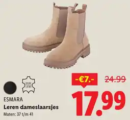 Lidl Esmara Leren dameslaarsjes aanbieding