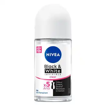 Etos NIVEA Black & White Invisible Original Deodorant Roller 50 ML aanbieding