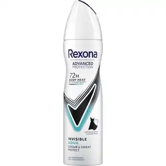 Etos Rexona Woman Advanced Protection Invisible Aqua Deodorant Spray 150 ML aanbieding