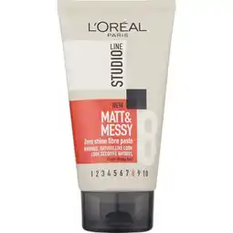 Etos L'Oréal Paris Studio Line Matt & Messy Zero Shine Fibre Paste 150 ML aanbieding