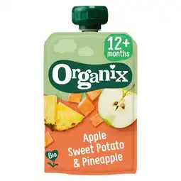 Etos Organix Bio Knijpfruit Appel, Zoete aardappel, Ananas aanbieding