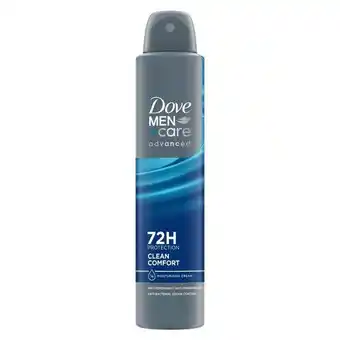 Etos Dove Men+Care Advanced Clean Comfort Anti-Transpirant Deospray 200 ML aanbieding