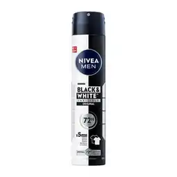 Etos NIVEA MEN Black & White Invisible Deodorant Spray 200 ML aanbieding