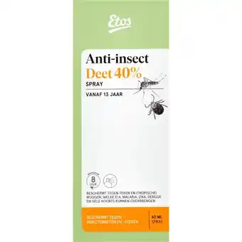Etos Etos Deet 40% Anti-Insect Spray 60 ML aanbieding