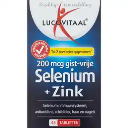 Etos Lucovitaal Selenium + Zink Tabletten 45 Stuks aanbieding