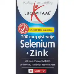 Etos Lucovitaal Selenium + Zink Tabletten 45 Stuks aanbieding