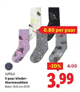 Lidl Lupilu Kinder Thermosokken aanbieding