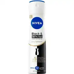 Etos NIVEA Black & White Invisible Silky Smooth Deodorant Spray 150 ML aanbieding