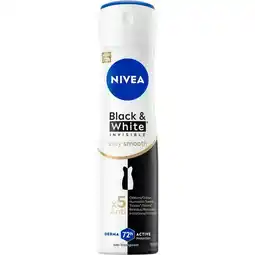 Etos NIVEA Black & White Invisible Silky Smooth Deodorant Spray 150 ML aanbieding
