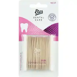 Etos Etos Dental Care Houten Tandenstokers Dun 100 stuks aanbieding