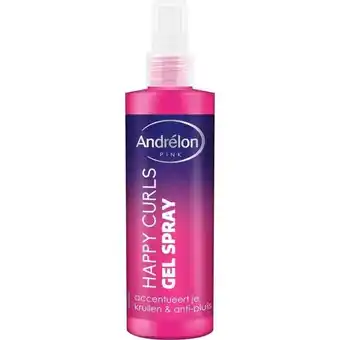 Etos Andrélon Pink Happy Curls Gelspray 200 ML aanbieding