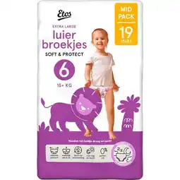 Etos Etos Luierbroekjes Extra Large Maat 6 15+ kg Mid Pack 19 stuks aanbieding
