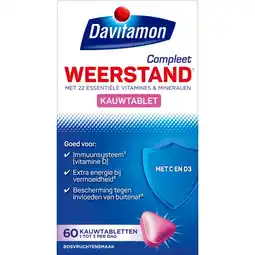 Etos Davitamon Compleet Weerstand Met Vitamine C&D Multivitamine Bosvruchten 60 kauwtabl aanbieding