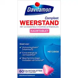 Etos Davitamon Compleet Weerstand Met Vitamine C&D Multivitamine Bosvruchten 60 kauwtabl aanbieding