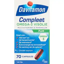 Etos Davitamon Compleet Omega-3 Visolie Capsules aanbieding
