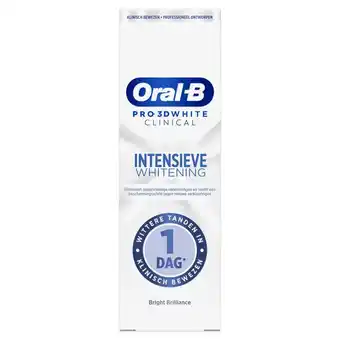 Etos Oral-B Pro 3D White Clinical Intensieve Whitening Bright Brilliance Tandpasta 75 ML aanbieding