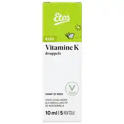 Etos Etos Kids Vitamine K Druppels 10 ML aanbieding