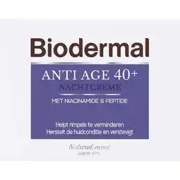 Etos Biodermal Anti Age 40+ Nachtcrème 50 ML aanbieding